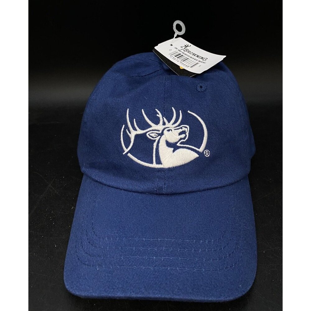 Browning Blue & White Deer Hunting Baseball Hat Cap Hunter